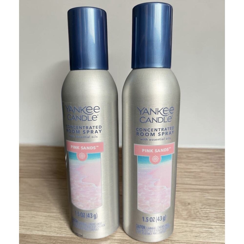 Yankee Candle Concentrated Room Spray PINK SANDS 1.5 oz / 43g ea Lot of 2 New